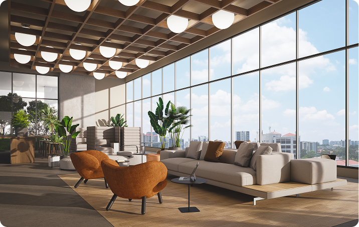 Sky lounge co-working space