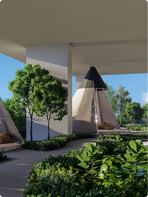 Shaded Cabanas